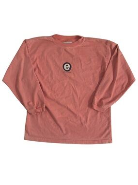 E.N.U.F. Internationale Long Sleeve Logo Tee - Coral Pink